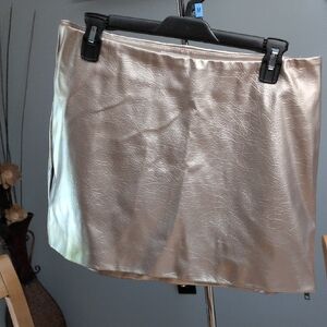 Mini Skirt Rose Gold Metallic